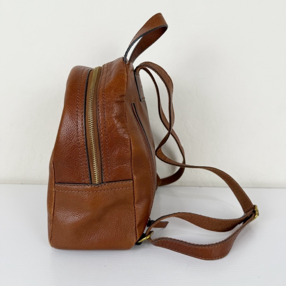 Fossil Brown Leather Cowhide Backpack - Picture 2 of 15